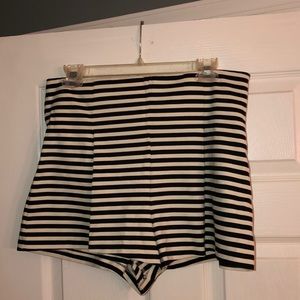High waisted free people striped shorts